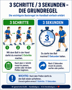 3 Schritte und 3 Sekunden Regel